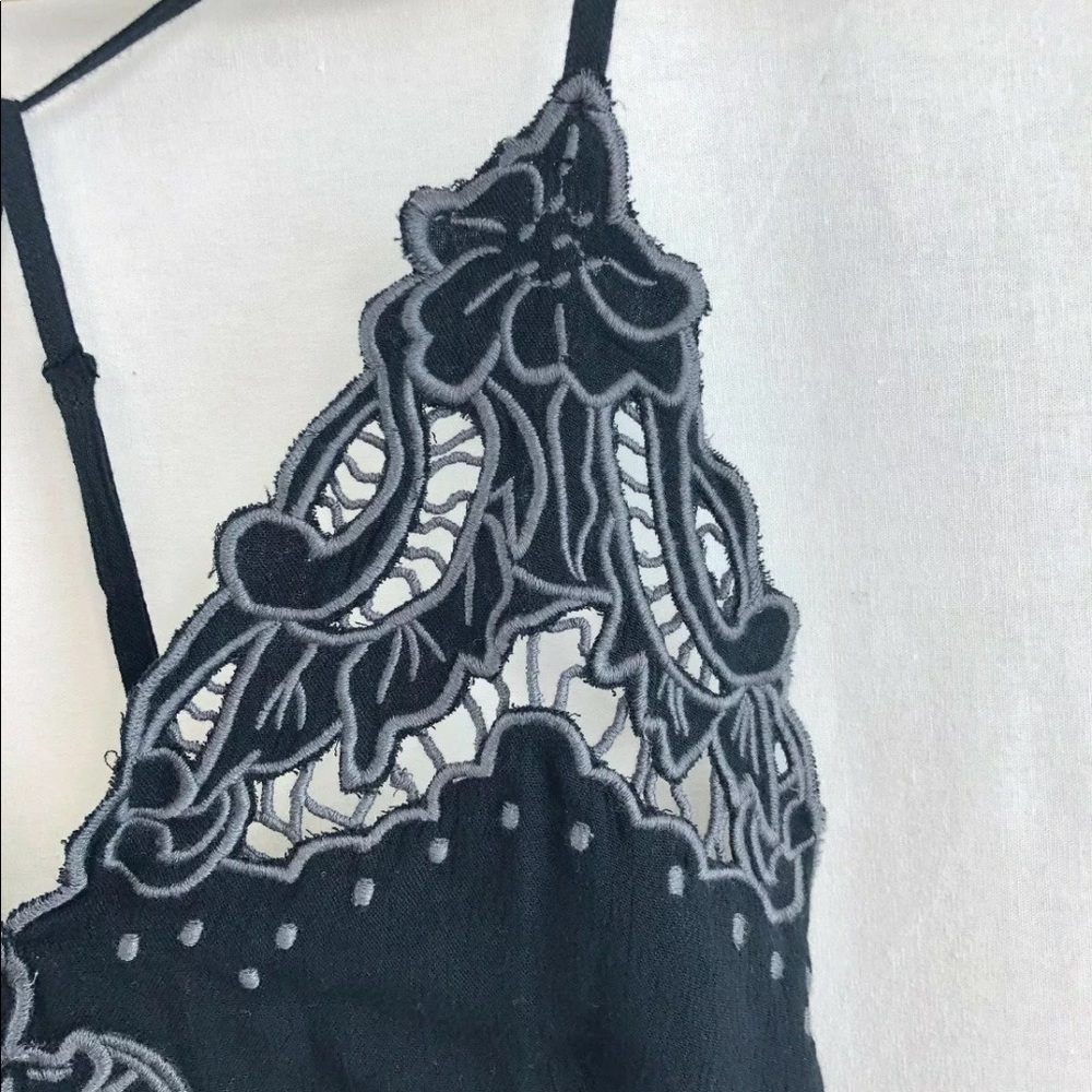 Free People Ezra Bralette Bra Embroidered Scallope - Picture 5 of 8